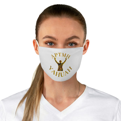 All Praise The Most High Yahuah 01-01 Designer Fabric Face Mask, White