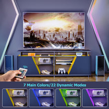 Cargar imagen en el visor de la galería, LED PS5 Entertainment Center with Power Outlet for TVs 75 inch and Below
