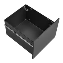 Charger l&#39;image dans la galerie, 2 Drawer Steel Mobile Rolling File Cabinet with Lock on Anti-tilt Wheels (Black)
