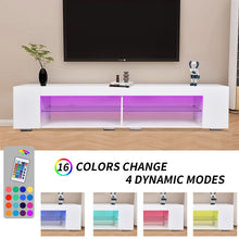 Charger l&#39;image dans la galerie, Modern High Gloss LED Entertainment Center, TV Stand with Storage
