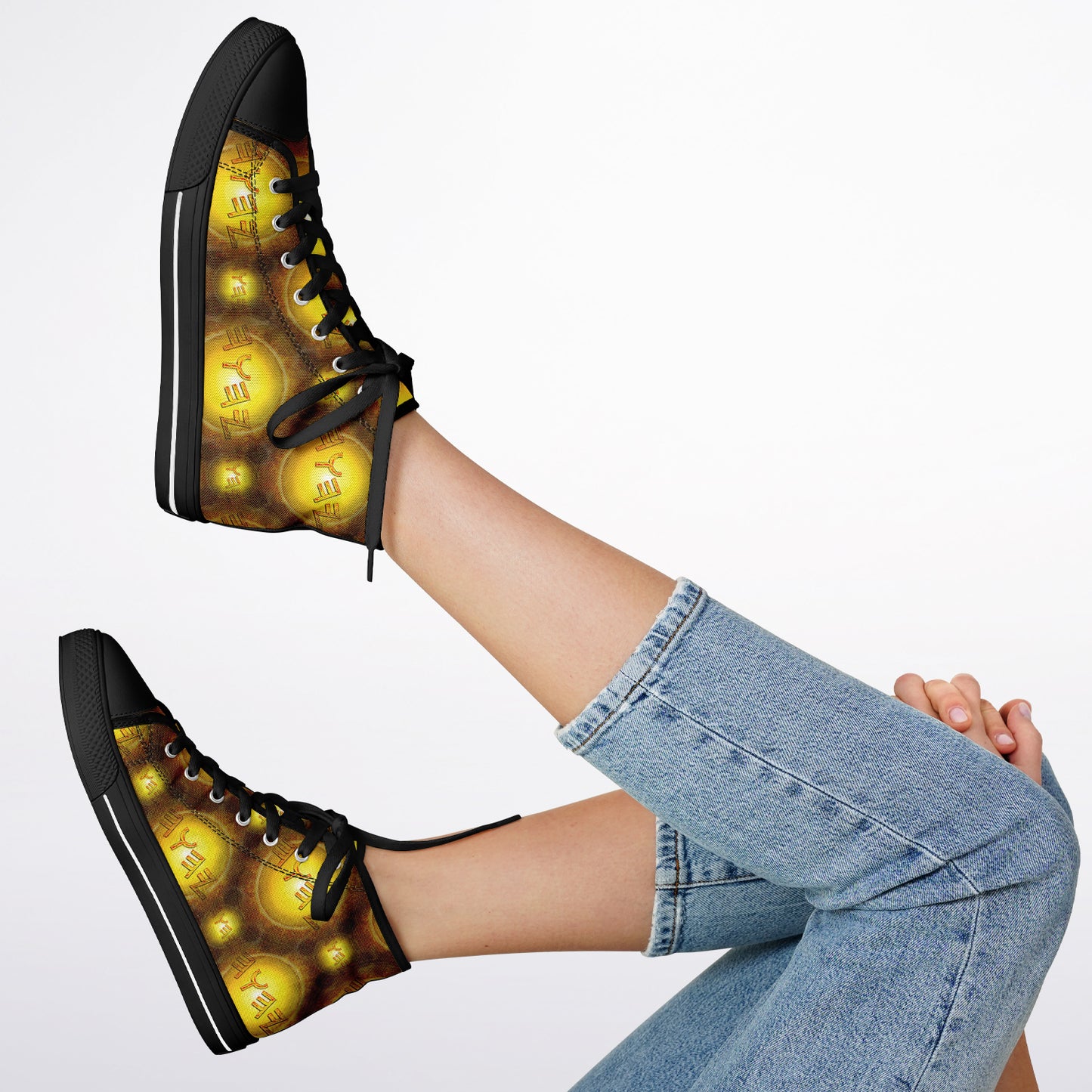 Creator Yahuah 01: Sun, Earth & Fire Urban Peak High Top Unisex Canvas Shoes