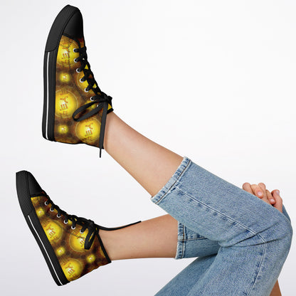 Creator Yahuah 01: Sun, Earth & Fire Urban Peak High Top Unisex Canvas Shoes