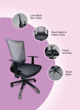 Charger l&#39;image dans la galerie, Nylon Base Cox Office Chair with Fixed Armrest
