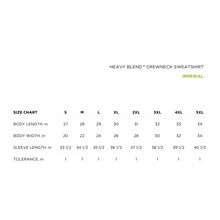 Carica l&#39;immagine nel visualizzatore di Gallery, size_chart_imperial
