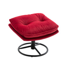Carica l&#39;immagine nel visualizzatore di Gallery, Accent Lounge Gaming Chair with Ottoman, Dark Red
