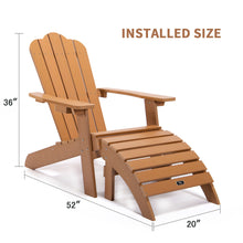 Load image into Gallery viewer, TALE Adirondack Outdoor Painted Plastic Chair with Cup Holder, Brown
