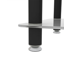 Cargar imagen en el visor de la galería, 2-Tier End/Side Table with Storage Shelves, White+Black
