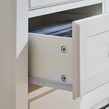 Cargar imagen en el visor de la galería, Farmhouse Rustic Wood 5 Drawer Tall Chest of Drawers, White
