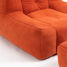 Charger l&#39;image dans la galerie, Fluffy Bean Bag Chair with Memory Foam and Ottoman
