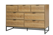 Carica l&#39;immagine nel visualizzatore di Gallery, Modern 7 Drawer Wood Dresser, Walnut Color
