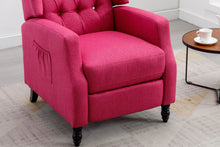Charger l&#39;image dans la galerie, COOLMORE Modern Upholstered Reclining Accent Armchair, Rose Red
