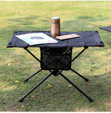 Carica l&#39;immagine nel visualizzatore di Gallery, Portable Ultra Light Folding Camp Table with Cup Holders (Black/Blue)
