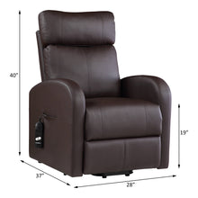 Cargar imagen en el visor de la galería, ACME Ricardo Recliner with Power Lift, Brown PU
