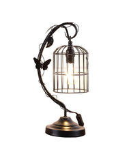 Load image into Gallery viewer, 17.5&quot; Iris Black Butterfly Garden Metal Table Lamp
