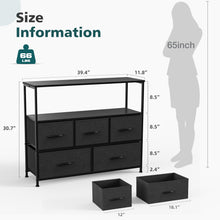Load image into Gallery viewer, Sweetcrispy Metal Frame 5 Drawer Chest of Drawers (Black)
