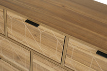 Carica l&#39;immagine nel visualizzatore di Gallery, Modern 7 Drawer Wood Dresser, Walnut Color
