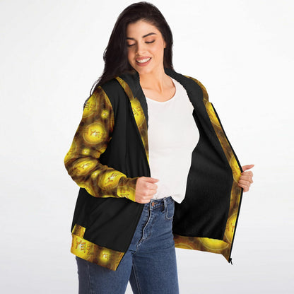 Creator Yahuah 01: Sun, Earth & Fire Designer Microfleece Unisex Zip Hoodie