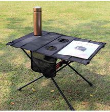 Charger l&#39;image dans la galerie, Portable Ultra Light Folding Camp Table with Cup Holders (Black/Blue)
