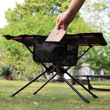 Cargar imagen en el visor de la galería, Portable Ultra Light Folding Camp Table with Cup Holders (Black/Blue)
