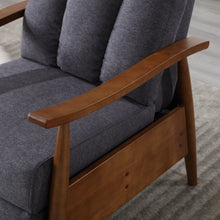 Load image into Gallery viewer, COOLMORE Wood Frame Accent Lounge Armchair, Dark Gray
