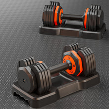 Carica l&#39;immagine nel visualizzatore di Gallery, 25lbs Adjustable 5 in 1  Dumbbell Free Weight Set with Anti-Slip Metal Handle
