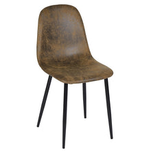 Load image into Gallery viewer, Set of 4 Scandinavian Velvet Dining Chairs - Suede Brown
