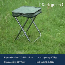 Load image into Gallery viewer, Aluminum Alloy Outdoor Portable Folding Stool (Black, Dark Green, Navy Bliue)
