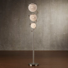 Cargar imagen en el visor de la galería, Luxurious 1pc Sparkling Decorative Designer Living Room or Bedroom Floor Lamp with 3 Wire-Wrapped Balls
