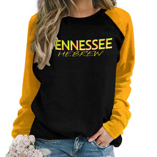 Charger l&#39;image dans la galerie, Tennessee Hebrew 01 Ladies Designer Raglan Round Neck Sweatshirt
