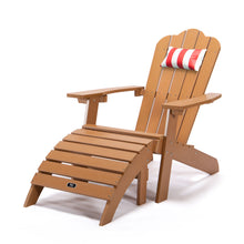Cargar imagen en el visor de la galería, TALE Adirondack Outdoor Painted Plastic Chair with Cup Holder, Brown

