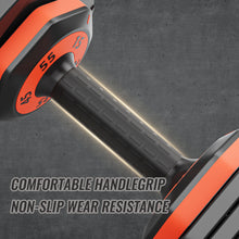Charger l&#39;image dans la galerie, 55lbs 5 in 1 Single Adjustable Dumbbell Free Weight with Anti-Slip Metal Handle
