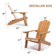 Carica l&#39;immagine nel visualizzatore di Gallery, TALE Adirondack Outdoor Painted Plastic Chair with Cup Holder, Brown
