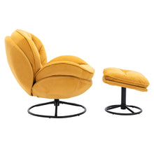Carica l&#39;immagine nel visualizzatore di Gallery, Accent Lounge Gaming Chair with Ottoman, Yellow
