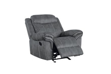 Carica l&#39;immagine nel visualizzatore di Gallery, ACME Zubaida Velvet Glider Recliner, 2-Tone Gray
