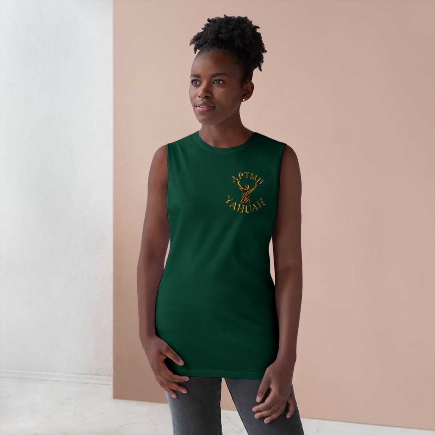 All Praise The Most High Yahuah 01-01 Designer AS Colour Unisex Barnard Tank (10 colors)
