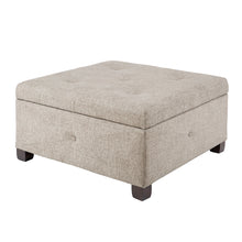 Load image into Gallery viewer, Soft Close Accent Storage Ottoman, Sand Color

