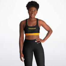 Load image into Gallery viewer, Tennessee Hebrew 01 Designer Padded Racerback Sports Bra
