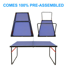 Load image into Gallery viewer, 4.5 ft Foldable &amp; Portable Ping Pong Table Set
