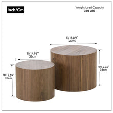 Load image into Gallery viewer, MDF with Veneer Coffee Table + End Table Set (Walnut)
