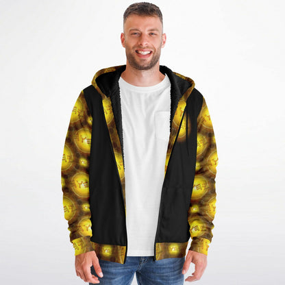 Creator Yahuah 01: Sun, Earth & Fire Designer Microfleece Unisex Zip Hoodie