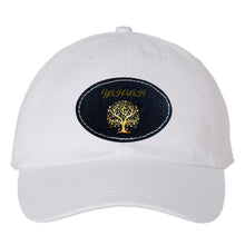 Cargar imagen en el visor de la galería, Yahuah-Tree of Life 01 Designer Valucap Bio-washed Classic Dad Hat with Oval Leather Patch (6 colors)
