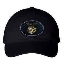 Cargar imagen en el visor de la galería, Yahuah-Tree of Life 01 Designer Valucap Bio-washed Classic Dad Hat with Oval Leather Patch (6 colors)
