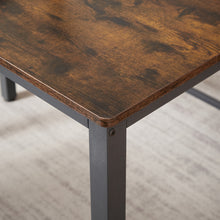 Cargar imagen en el visor de la galería, Barstool Industrial Style Dining Table Set with 2 PU Upholstered Benches (Rustic Brown)
