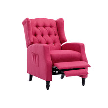 Load image into Gallery viewer, COOLMORE Modern Upholstered Reclining Accent Armchair, Rose Red
