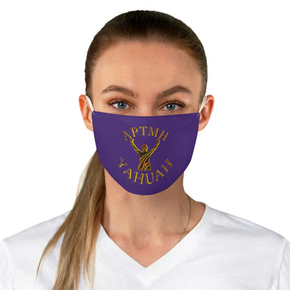 All Praise The Most High Yahuah 01-01 Designer Fabric Face Mask, Purple