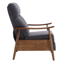 Carica l&#39;immagine nel visualizzatore di Gallery, COOLMORE Wood Frame Accent Lounge Armchair, Dark Gray
