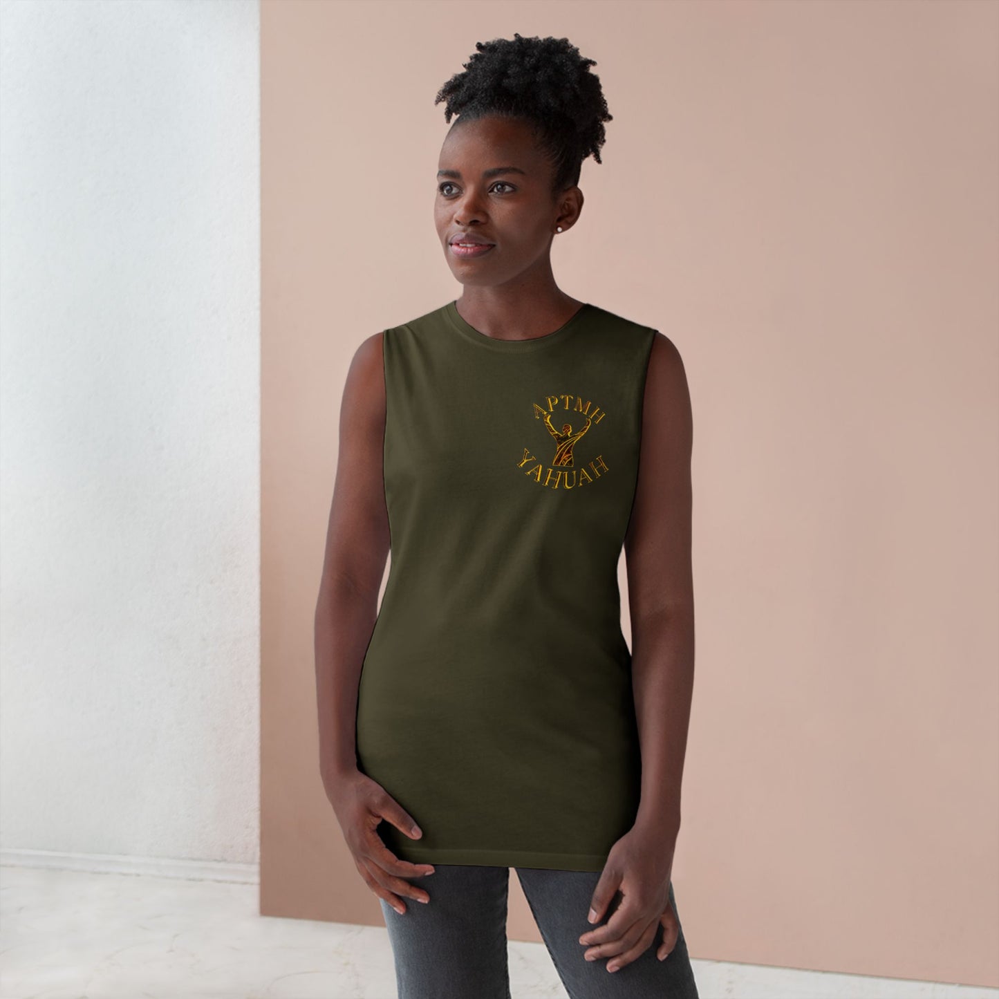 All Praise The Most High Yahuah 01-01 Designer AS Colour Unisex Barnard Tank (10 colors)