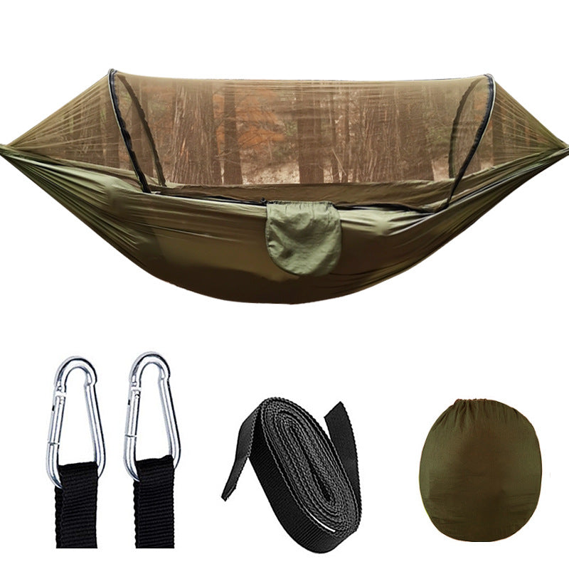 Automatic Quick Opening Mosquito Net Anti Roll Nylon Hammock