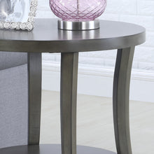 Charger l&#39;image dans la galerie, Perth Contemporary Oval Shelf End Table, Gray
