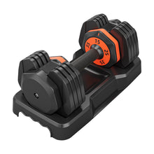 Carica l&#39;immagine nel visualizzatore di Gallery, 55lbs 5 in 1 Single Adjustable Dumbbell Free Weight with Anti-Slip Metal Handle
